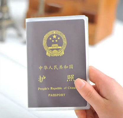 1PCS Travel Dirt Protection Passport Cover Wallet Purse PVC Transparent Women ID Business Credit Card Passport Holder Bag Pouch