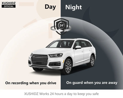 XUSHIDZ Q08 NEW 1080P HD  Car Vehicle DVR Video Recorder Dashcam 24h Parking Monitor G-sensor Dash Camera Loop Recording