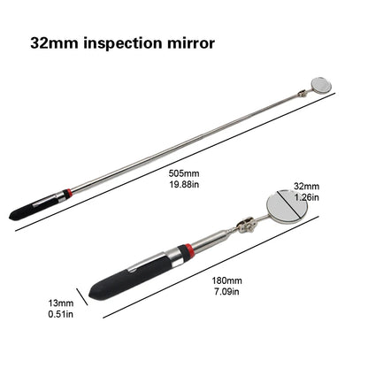 Universal Auto Repair Tool Accessory 360°Rotat Detection Fold Mirror Telescopic Bottom Inspection Mirror for Vehicle Maintenance