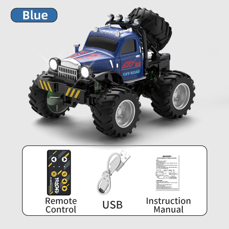 New 1:64 Rc Car Mini 2.4Ghz City Road Handle High Speed Alloy All Terrain Remote Control Car Dual Control Children's Toys Gifts