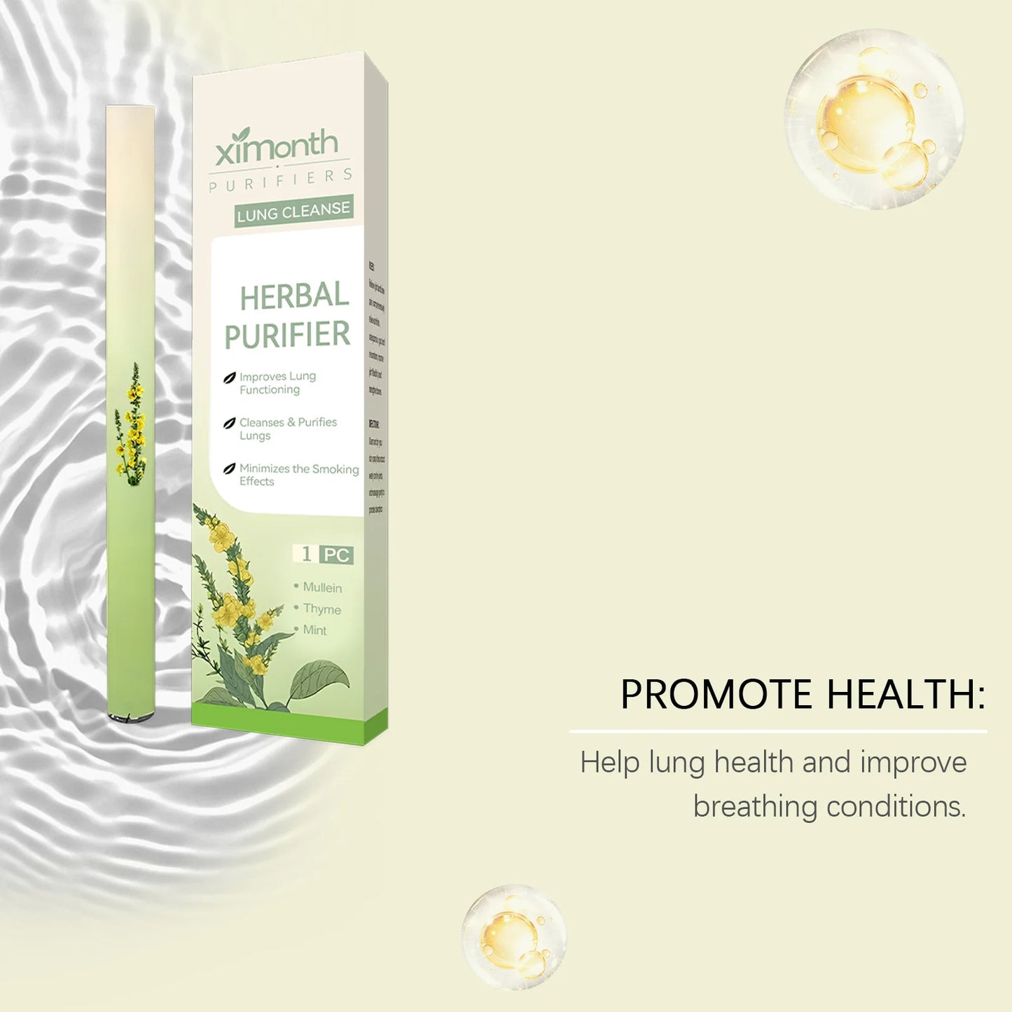 Herbal Diffuser Lung Cleanse Detox Stick Menthol Refreshing Mind Enhance Breathing Aromatherapy Relaxing Body Improve Sleep Aid