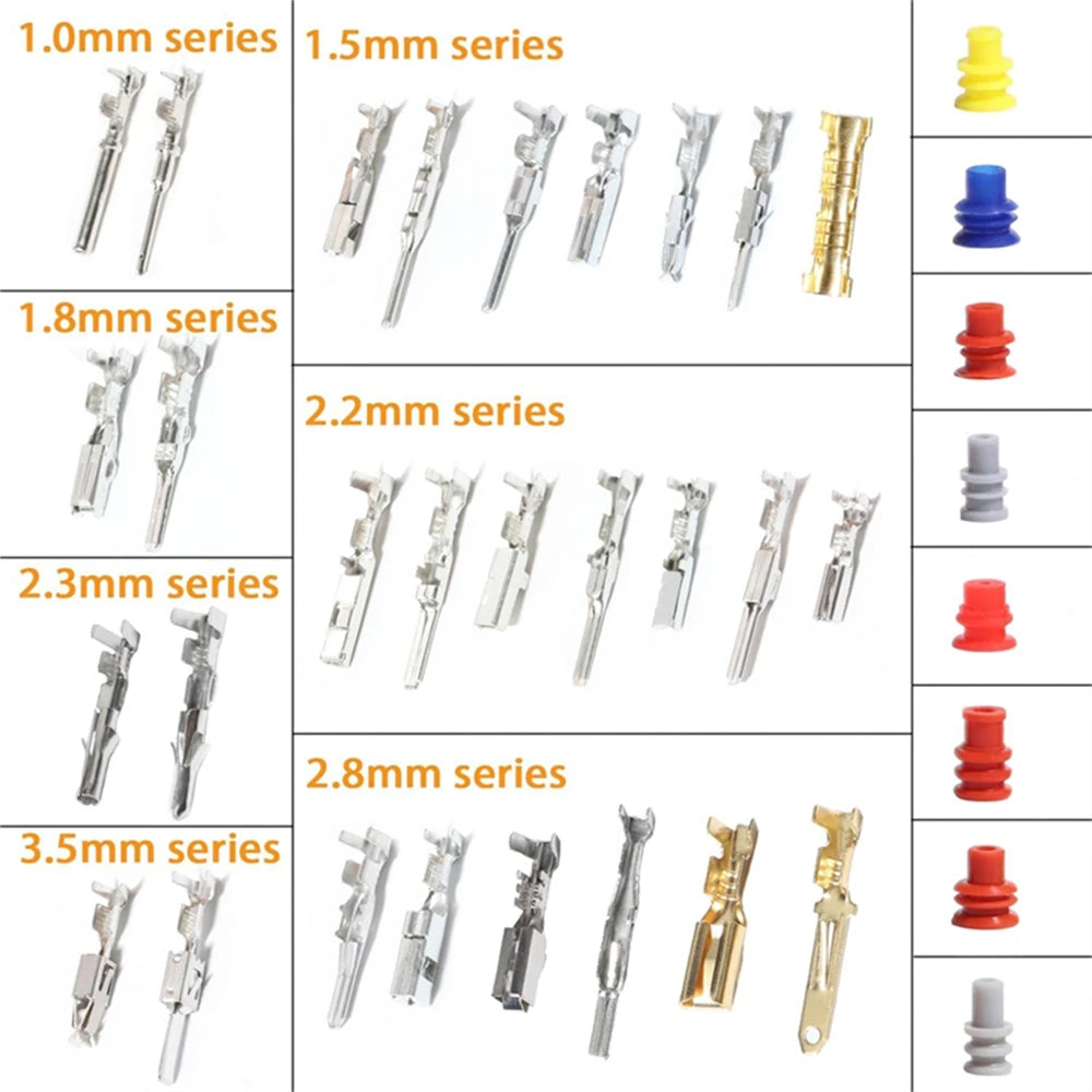 AASS-Terminal Pin Connectors Kit Auto Car Electrical Connector Pins Non-Insulated Plug Male Female Crimp Wire Terminal pin