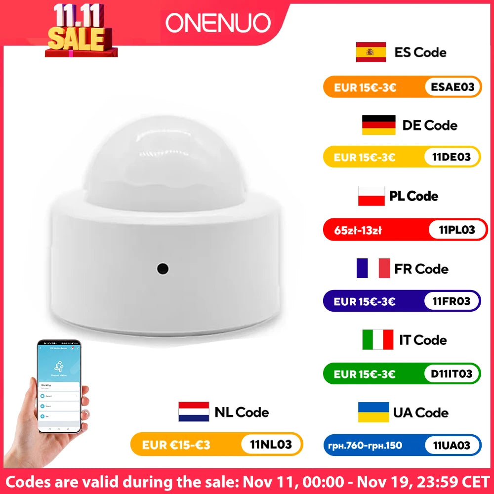 Zigbee PIR Motion Sensor PIR Infrared Detector Smart Home Security Alarm Ewelink App Control for Home Security