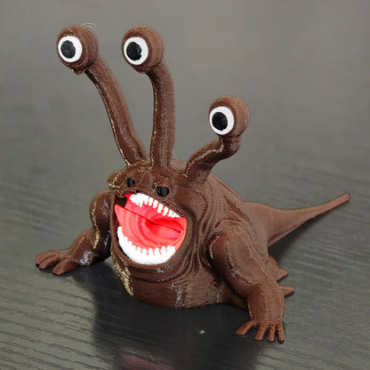 Bloop Sea Monster 3D Printed Flexible Articulated Fidget Toy – Sea Eater Deep Sea Creature Collectible Stress Relief Desk Toy
