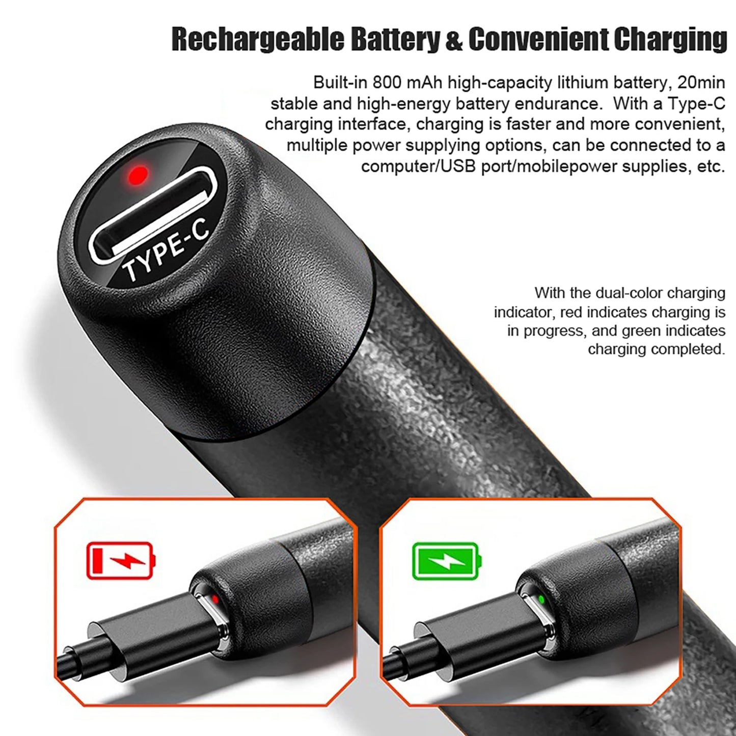 USB Portable Intelligent Electric Soldering Iron Multifunctional Soldering Welding Pen with 300-400℃ Temperature Adjustment