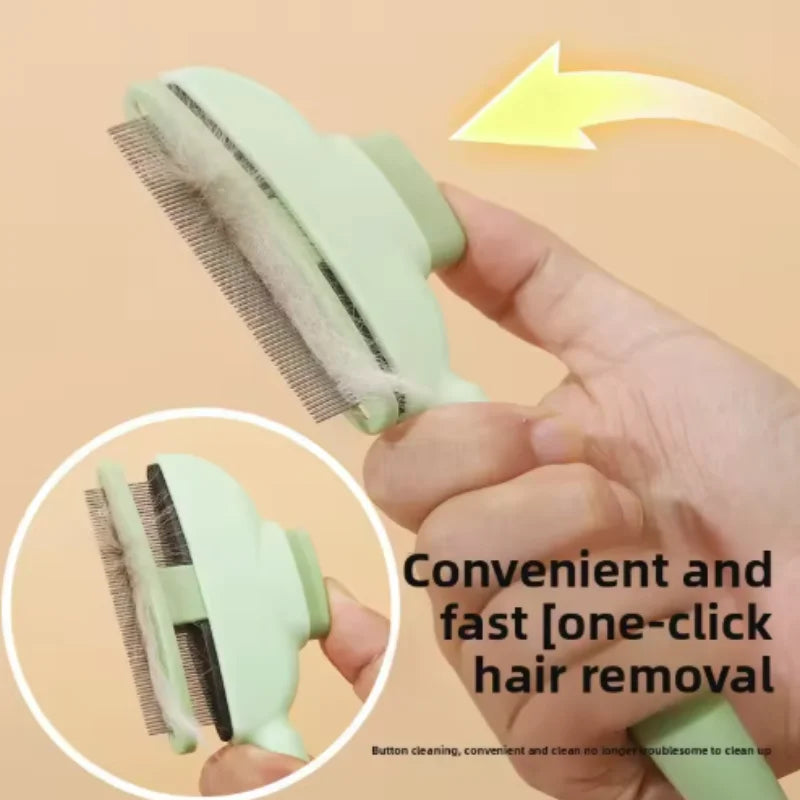 Dog Comb Pet Hair Remover One Button Dogs Brush Self-cleaning Cat Brush Massage Combs for Dog Grooming Brushes for Pet Products