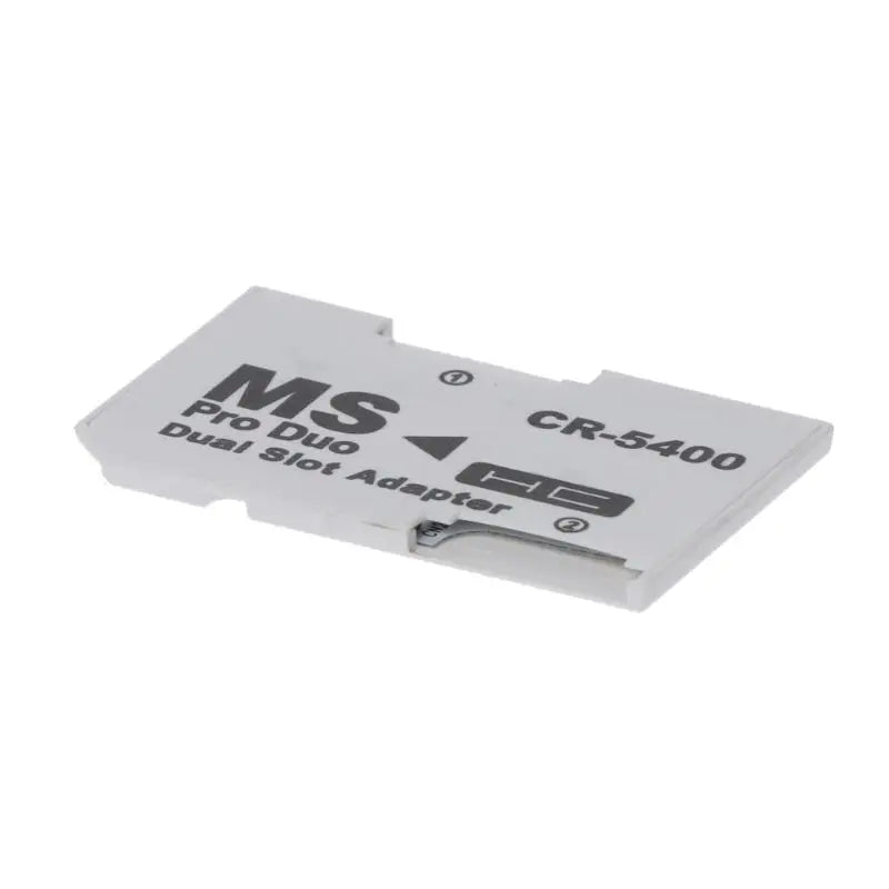 Dual TF to Memory Stick MS Pro for Duo for PSP Card Dual 2 Slot Adapter Converter for PSP, White Drop Shipping