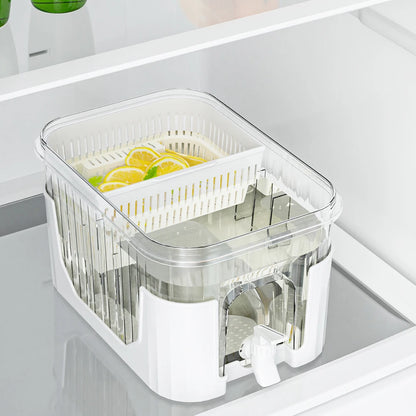 5L Cold Kettle with Faucet & Bracket Refrigerator Juice Pitcher Cold Water Pitcher for Party Refrigerator Drink Juice Iced Tea