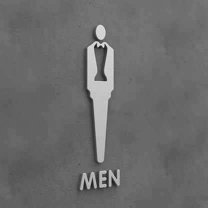 Matte Black Gold Toilet Sign Plate Acrylic 3D Wash Room Door Wall Label Sticker Wc BathRoom Signage Board Art Hotel Home Decor
