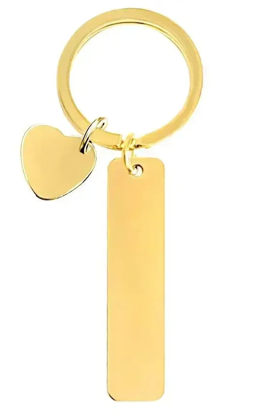 New Style Rectangular Hang Tag Metal Key Ring  Stainless Steel Custom Logo Name Keychain Engraved Laser Advertising Gift
