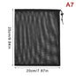 Black White Durable Mesh Drawstring Bag Storage Pouch Multi Purpose Home Travel Outdoor Activity Laundry Bag Stuff Sack