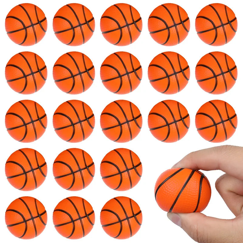 5/10/20Pcs Squeeze Ball Toys Sports Theme Kids Birthday Party Favors Goodie Pinata Filler Anti Stress Soccer Basketball Gifts
