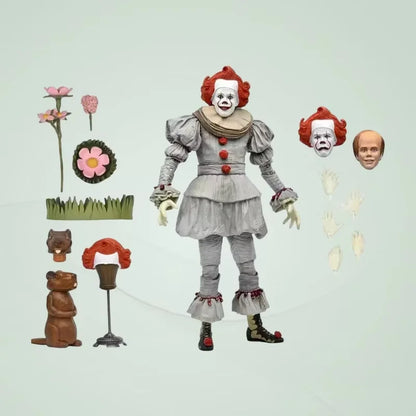 7 Inch Neca Ultimate Pennywise PVC Statue IT Movie Character Action Figure Exquisite Craft Desk Decor Ornament For Movie Fans