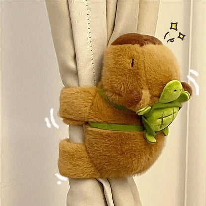 New 21cm Capybara Plush Toy Simulation Capibara Anime Fluffty Toy Cute Animals Beach Style Stuffed Doll Christmas Gifts for Kids