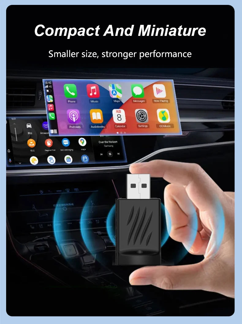 2in1 Wireless CarPlay Dongle Wireless Android Auto Adapter AI Smart Box For Car With Wired CarPlay Car Intelligent Systems