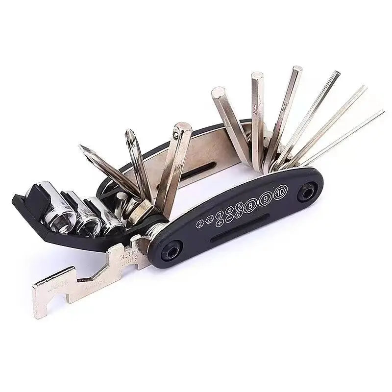 16-in-1 Hexagon Wrench & Screwdriver Set - Multi-Functional Portable Tool Kit for Motorcycle, Bicycle & Furniture Maintenance