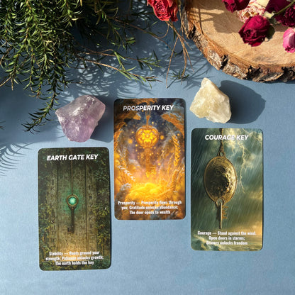 The Key Oracle Card Deck for Beginners, Oracle Card Tarot Set for Clarity, Choice,Life Direction, Fortune Telling Cards for Love