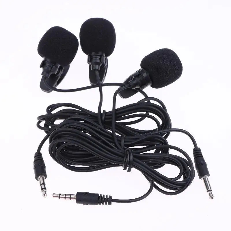 1 Pc Hands-free Condenser Clip-on Lapel Mic 1.5 Meters Mini Portable Lavalier Wired 3.5mm Microphone For Phone And Laptop PC