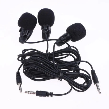 1 Pc Hands-free Condenser Clip-on Lapel Mic 1.5 Meters Mini Portable Lavalier Wired 3.5mm Microphone For Phone And Laptop PC