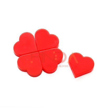 100pcs MOC 39739 Tile Round 1x1 Heart Building Blocks Sets Love Peach Compatible with Educational Creative Kids Children Toys