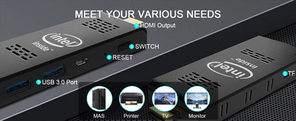 Intel W5 pro Mini PC Computer Stick with Windows 10 Atom Z8350 4GB/8GB RAM 64GB/128GB eMMC WiFI5 Bluetooth 4.0 Built-in Fan