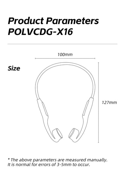 POLVCDG słuchawki z przewodnictwem kostnym Bluetooth, pamięć 32 GB, wodoodporność IPX8, słuchawki pływackie Bluetooth 5.4, materiał silikonowy, nowe X16 (2024)
