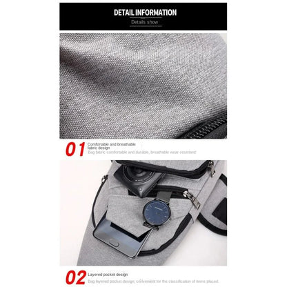 Chest Bag Men's One Shoulder Crossbody Bag Large Capacity Outdoor Sports Leisure Fashion Small Shoulder Bag Backpack Men's