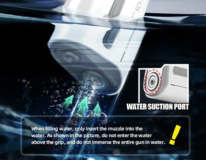 Children's Fully Automatic Water Storage Gun Large Capacity Electric Water Absorbing Toy Gun Summer Outdoor Water Toy Gift