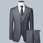 High Quality Men Solid Color Business - Stylish Handsome Groom Best Man Wedding Dress 3/2/1 Single Piece Optional