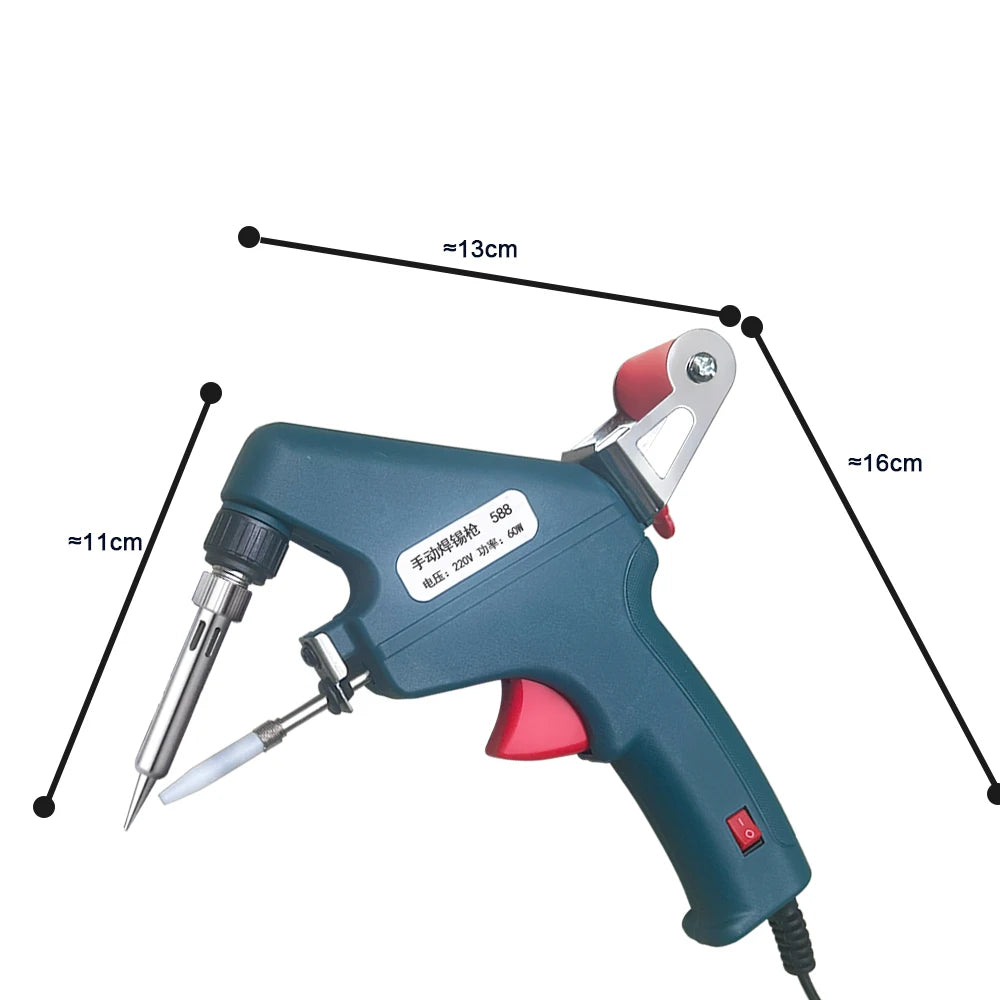 Electric Soldering Iron Gun Hand-held Internal Heating Soldering Iron Automatically Send Tin Gun Soldering Welding Repair Tool
