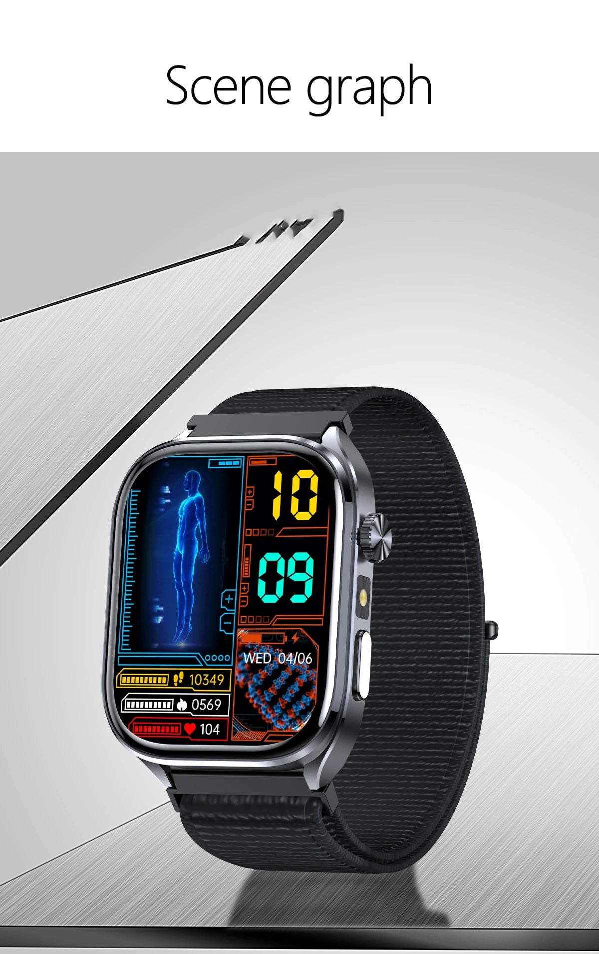 2026 New Non-Invasive Laser Treatment Three High Smart Watch  ECG+PPG Blood Fat Uric Acid Health Diagnosis Smart Watches For Man