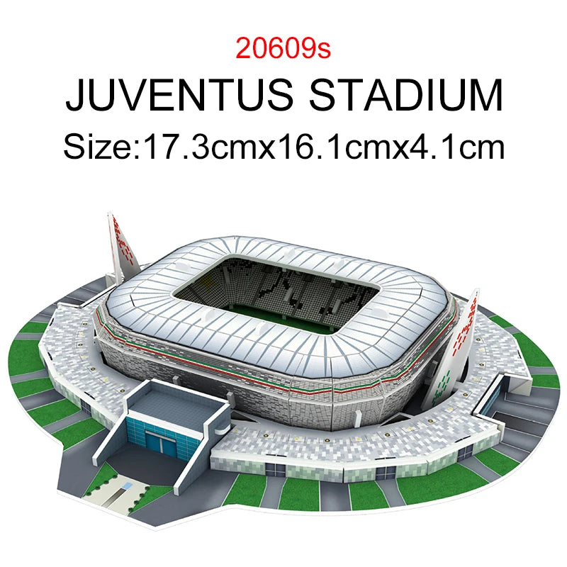 1Set Football Field Paper Puzzle Famous Stadiums Mini 3D Model Puzzle Home Decoration Assembly Football Fan Gifts Boys Girls ZYF