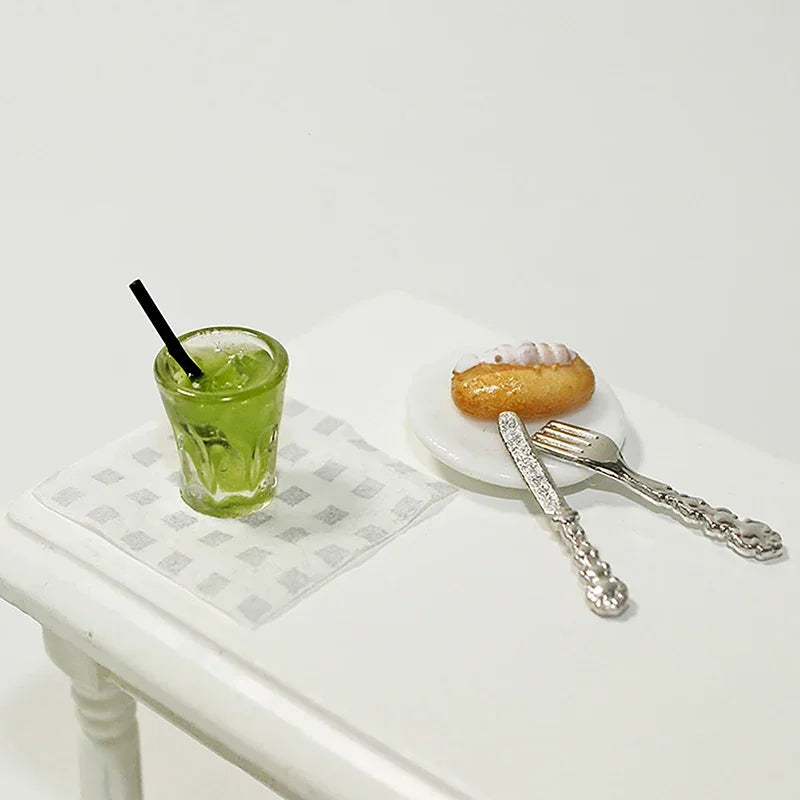 Miniature Toy Cocktail Drinks Doll Toys Dollhouse Accessories Miniature Items Fit for 1:6/1:12 Doll House Kitchen Ornaments