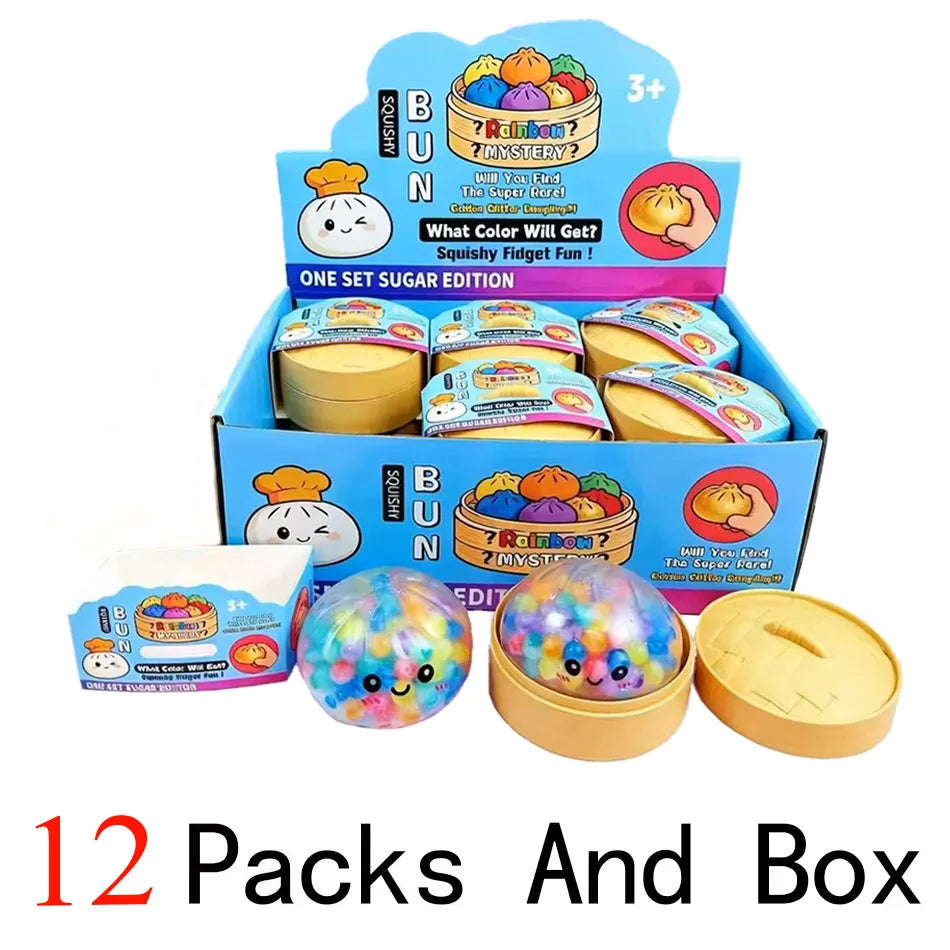 Dumpling Squishy Mysteries Dumplings Stress Relief Fidget Toys Home Office Desk Accessories Party Gifts Mystery Dumpling Squishy