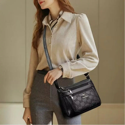 Women's Bag Middle-aged Bag Mother's Bag Fashion Multi-layer Large Capacity Single Shoulder Mother-in-law Buy Vegetable Bag