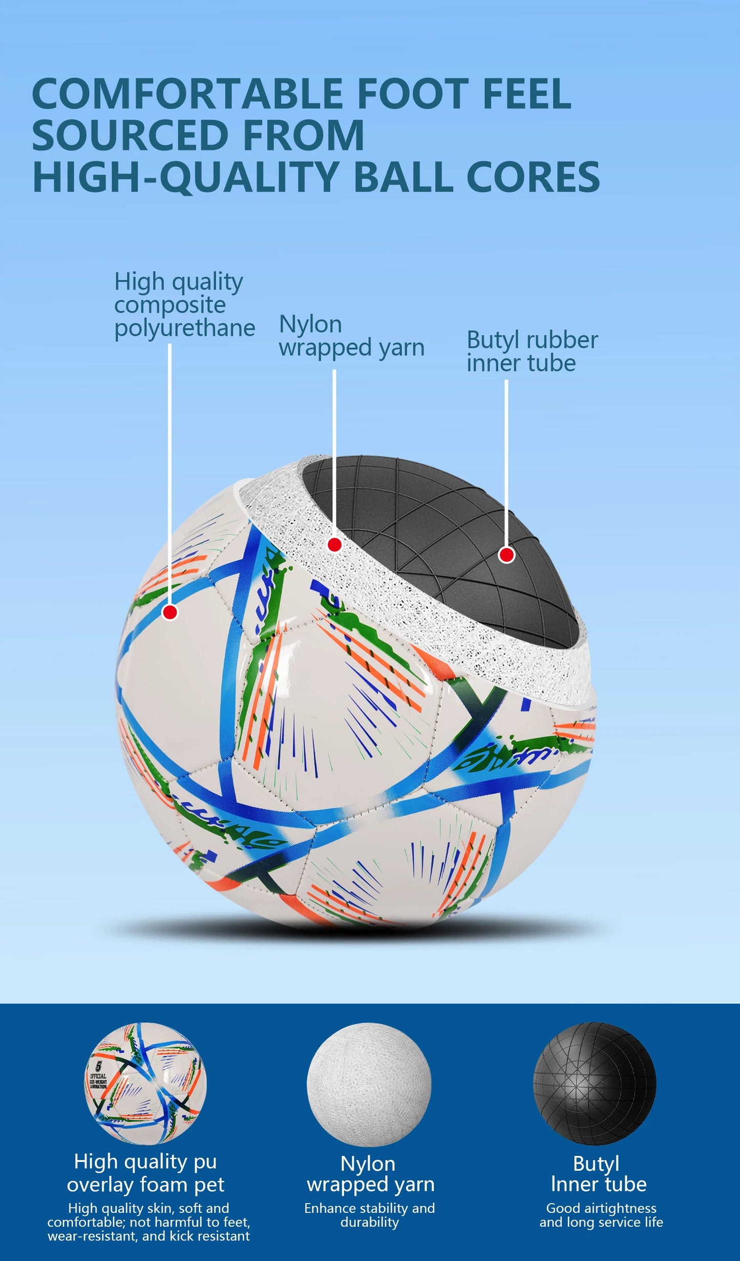 Soccer Ball-Size 5 White Pu For Kids&Adult Youth Men Official Match Game Training Soccer Balls Durable In&Outdoor Football Team
