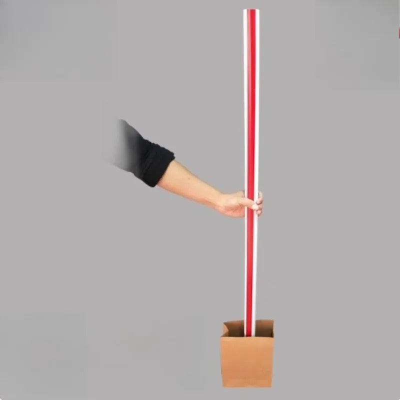Magic Trick Appearing Big Straw from Empty Bag - Close-up Illusion Stage Prop, Magician Toy for Funny Street Performances