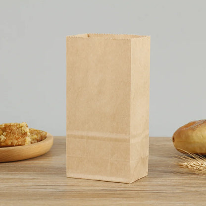 Wholesale Kraft Paper Bags Food Small Gift Sandwich Bread bag Hamburger Baking Takeaway Pouches Lunch Grocery Packaging Bag