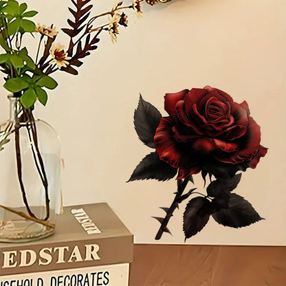 KT88# Gothic Rose Sticker Stickers,Wall Toilet Decal Removable, Vinyl Car Sticker for Bathroom Decor, Outdoor Indoor Use