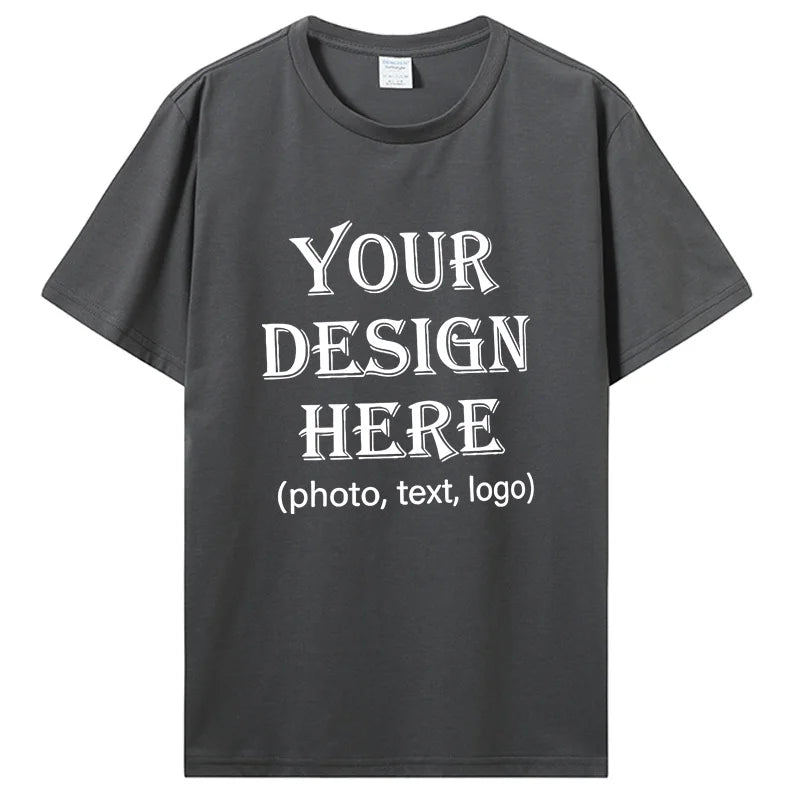 Custom Personalized Front And Back Add Your Own Text Design T-Shirt Cotton Harajuku Tee DIY Your Like Photo Or Logo Tshirt
