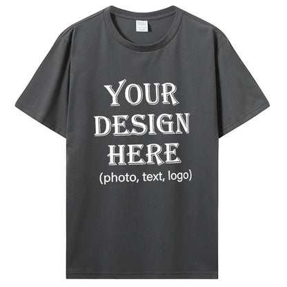Custom Personalized Front And Back Add Your Own Text Design T-Shirt Cotton Harajuku Tee DIY Your Like Photo Or Logo Tshirt