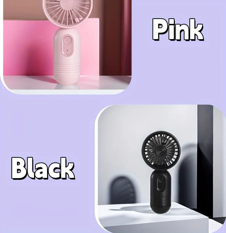USB Mini Rechargeable Portable Fan with 3 Speeds, Handheld Fan for Gift Choice, Perfect For Office, Outdoor, Travel, Camping