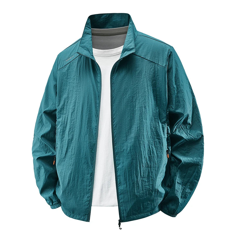 Sunscreen Jacket for Men Summer Thin Lightweight Breathable UV Protection Ice Silk Outdoor Fishing Hiking Sikn Coats