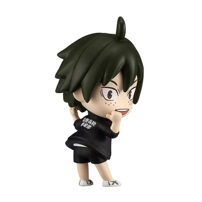 Japanese Genuine Gacha Scale Model Haikyuu Shoulder To Shoulder Sitting Figure Shoyo Hinata Tobio Kageyama Action Figure Toys