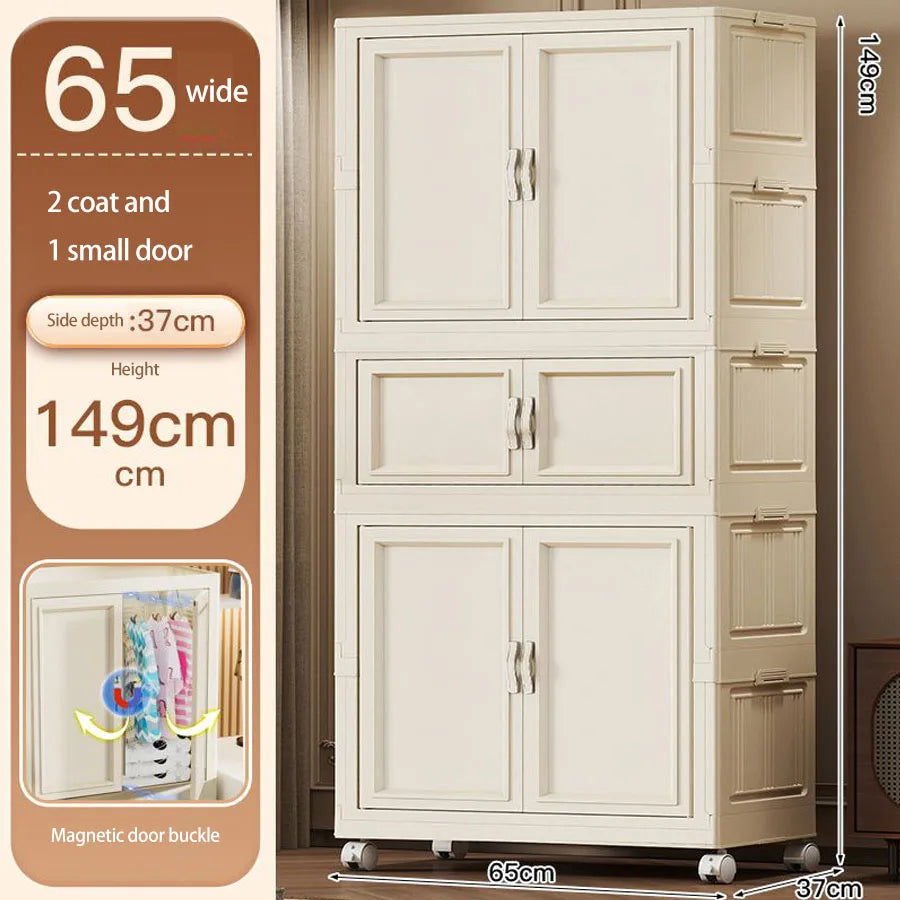 Home Use Baby Closet Easy Assembly Bedroom Storage Cabinet Thickened Children's Clothes Organizer Infant Wardrobe