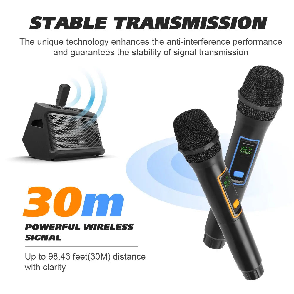 LMBGM W6 2.4G Wireless Charging Handheld Microphone System with High Cost Performance for Church,Wedding, Karaoke, Outdoor Use