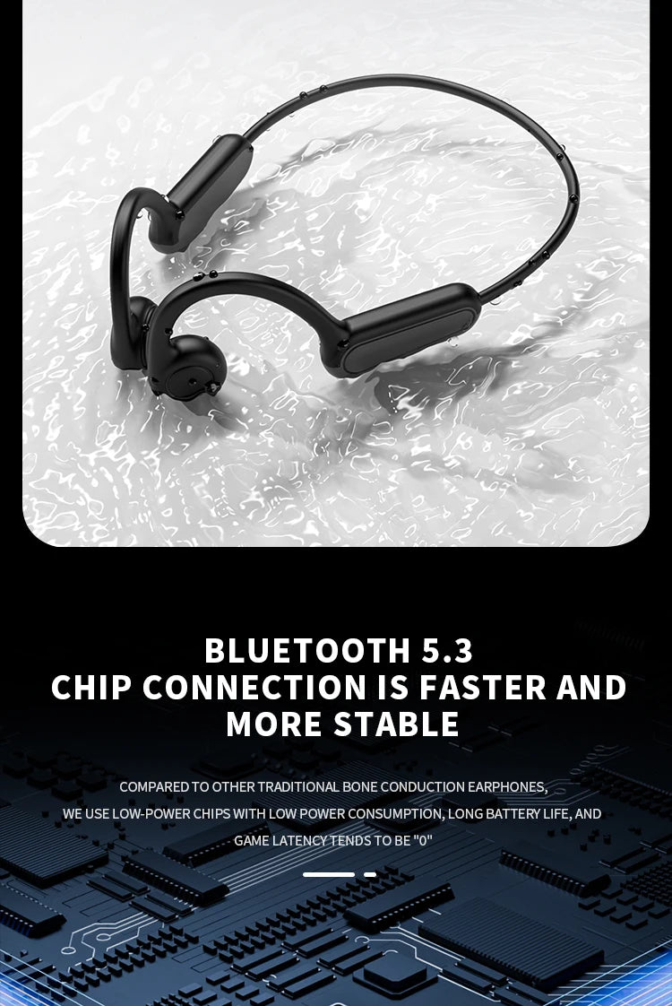 Słuchawki B8 z prawdziwym przewodnictwem kostnym Bluetooth 5.3 Sportowe słuchawki bezprzewodowe z zaczepem na ucho Wodoodporne IPX5 do biegania i jazdy samochodem