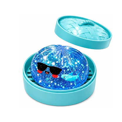 Marine Animal Shell Steamed Stuffed Bun Toy Glitter Mud Fun Decompression Toy Funny Stress Anxiety Relief Squeeze Prank Toy