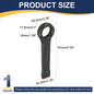 Uxcell Box End Striking Ring Wrench 17mm-48mm Metric CR-V Steel 12-Point Flat Strike Wrench Baking Paint Single Head Spanner