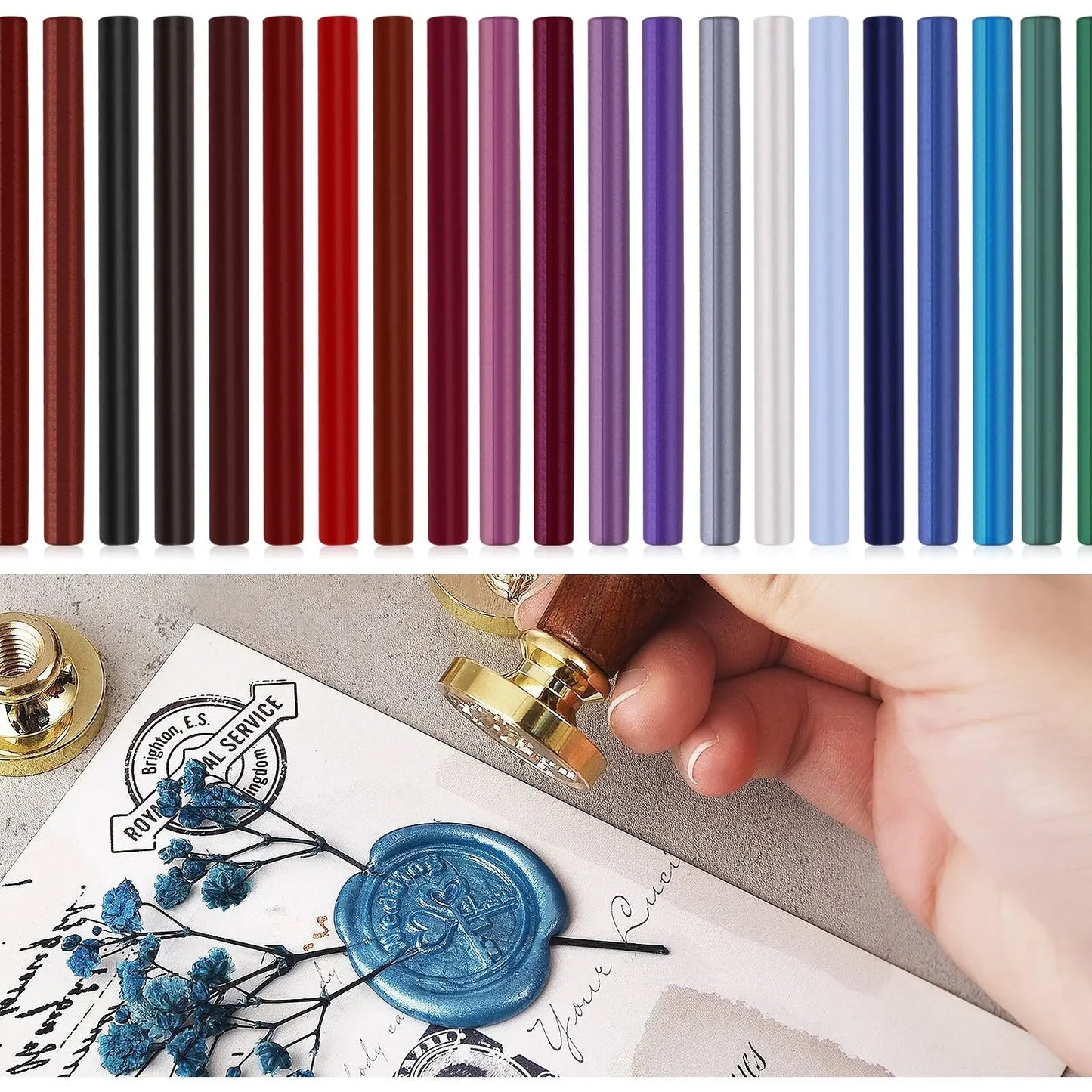 10Pcs Seal Wax Sticks For Melting Glue Gun Sealing Wax Sticks Wedding Party Invitation Sealing Wax For Fashion Gift Decoration